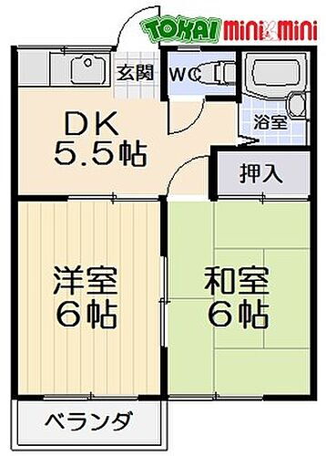 サザンハイツパート　Ｉ 1階 2DK 賃貸物件詳細