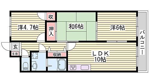 サンフラワー貴崎 4階 3LDK 賃貸物件詳細