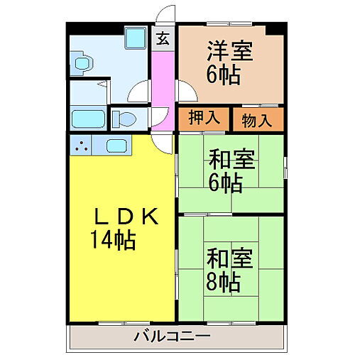 セゾンピア中川 5階 3LDK 賃貸物件詳細