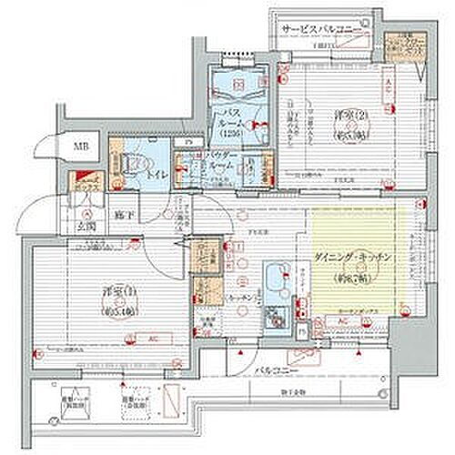 愛知県名古屋市西区菊井2丁目 名古屋駅 2DK マンション 賃貸物件詳細