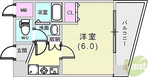 兵庫県神戸市中央区花隈町 元町駅 1K マンション 賃貸物件詳細