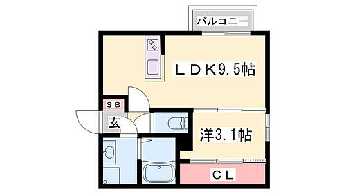 兵庫県姫路市東山 八家駅 1LDK アパート 賃貸物件詳細
