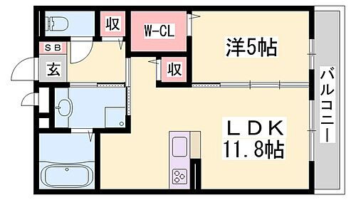 兵庫県姫路市神屋町2丁目 京口駅 1LDK アパート 賃貸物件詳細