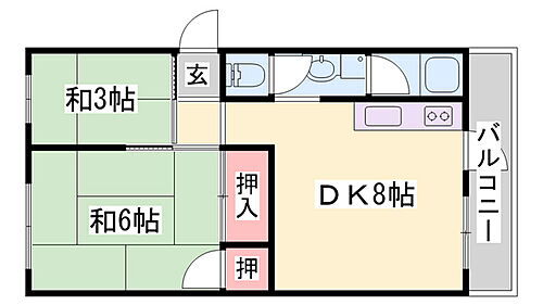 兵庫県姫路市広畑区才 はりま勝原駅 2DK マンション 賃貸物件詳細