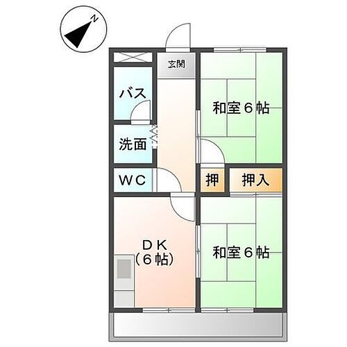 メゾンヤマダ 2階 2DK 賃貸物件詳細