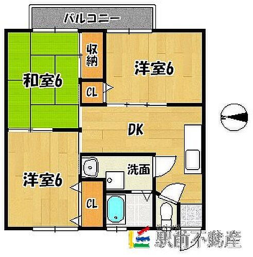 ハイツタダクマＩＩ 1階 3DK 賃貸物件詳細