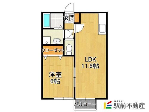 コンフォートＫ・Ｍ 2階 1LDK 賃貸物件詳細