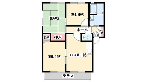 兵庫県姫路市玉手3丁目 亀山駅 3DK アパート 賃貸物件詳細