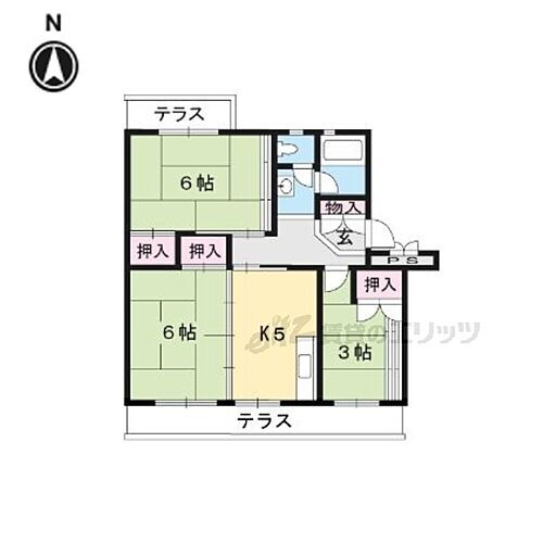 滋賀県大津市美空町 小野駅 3DK マンション 賃貸物件詳細