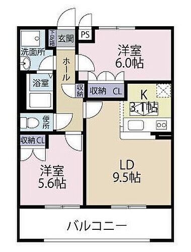 サンライズＫ 1階 2LDK 賃貸物件詳細