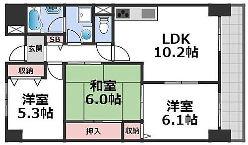大阪府大阪市生野区舎利寺1丁目 北巽駅 3LDK マンション 賃貸物件詳細