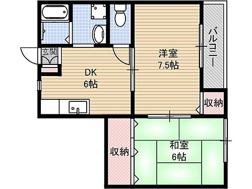 大阪府茨木市美沢町 沢良宜駅 2DK アパート 賃貸物件詳細