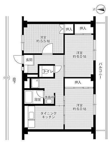 ビレッジハウス浦田３号棟 4階 3DK 賃貸物件詳細