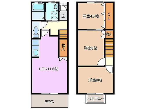 三重県四日市市尾平町 伊勢松本駅 3LDK 一戸建て 賃貸物件詳細