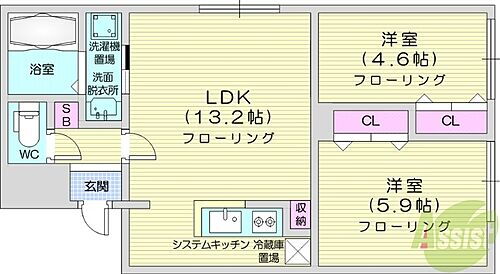 北海道札幌市中央区北五条西9丁目 さっぽろ駅 2LDK マンション 賃貸物件詳細
