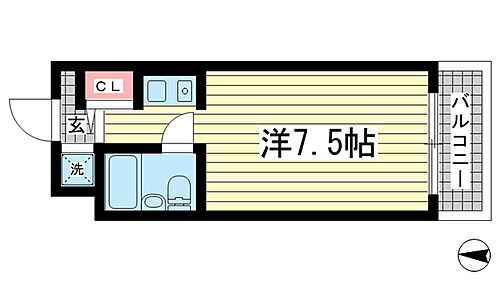 兵庫県神戸市中央区山本通4丁目 県庁前駅 ワンルーム マンション 賃貸物件詳細