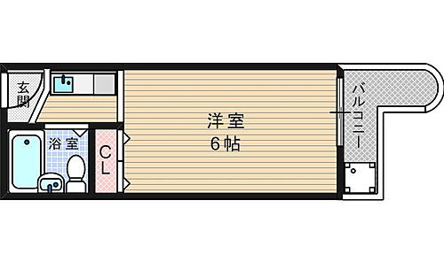 コーニッシュ桜川 2階 1K 賃貸物件詳細