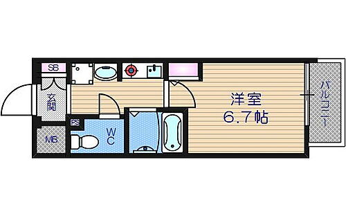 大阪府大阪市中央区上本町西2丁目 谷町六丁目駅 1K マンション 賃貸物件詳細