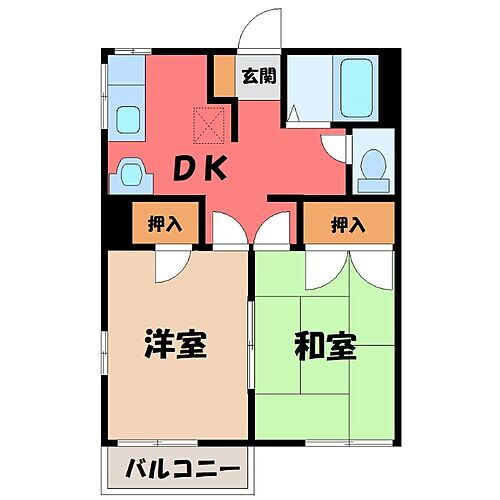 群馬県伊勢崎市柴町 新伊勢崎駅 2DK アパート 賃貸物件詳細