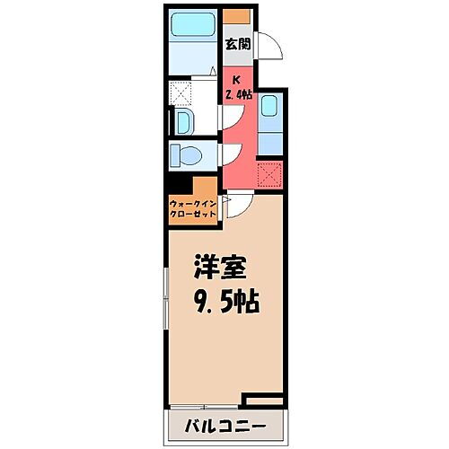 群馬県伊勢崎市宮子町 伊勢崎駅 1K アパート 賃貸物件詳細