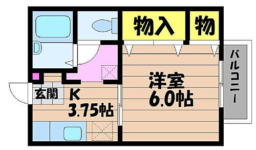 岡山県倉敷市浜町2丁目6-52 倉敷市駅 1K アパート 賃貸物件詳細