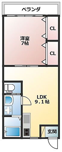 ときわ萩乃ハイツ 2階 1LDK 賃貸物件詳細