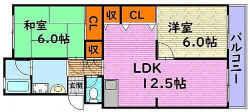 竜神ハイツ 5階 2LDK 賃貸物件詳細
