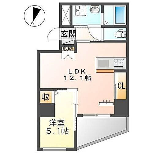 桜Ｆｌａｇ 6階 1LDK 賃貸物件詳細