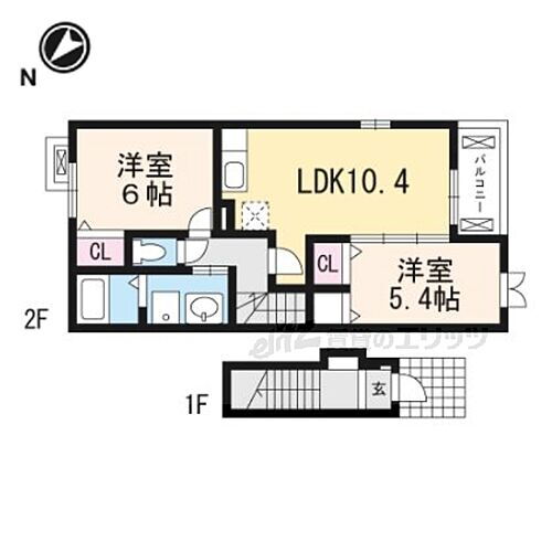 滋賀県甲賀市水口町三本柳 貴生川駅 2LDK アパート 賃貸物件詳細