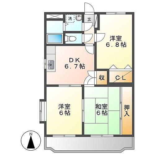 岡山県総社市駅南1丁目 総社駅 3DK マンション 賃貸物件詳細