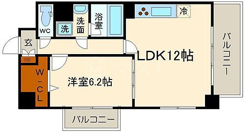 プラシード新町 5階 1LDK 賃貸物件詳細