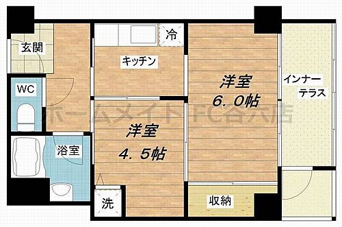 大阪府大阪市西区南堀江4丁目17-6 西長堀駅 2K マンション 賃貸物件詳細