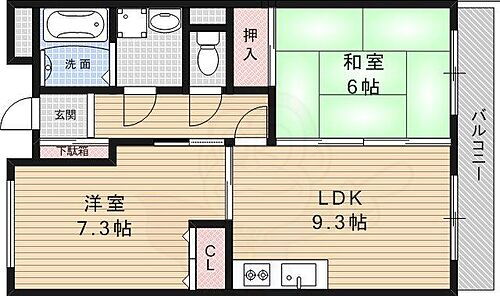 ラポート安井 1階 2LDK 賃貸物件詳細