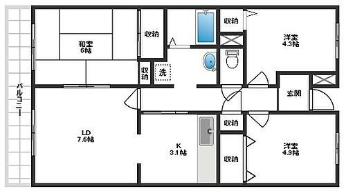 大阪府高槻市柳川町2丁目19-3 富田駅 3LDK マンション 賃貸物件詳細