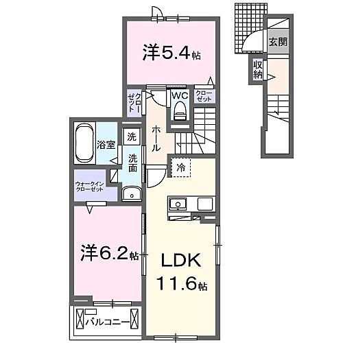 滋賀県甲賀市水口町虫生野中央 貴生川駅 2LDK アパート 賃貸物件詳細