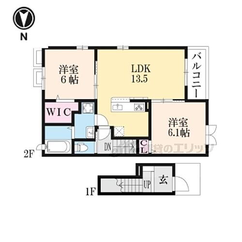 京都府亀岡市千代川町小林西芝 賃貸アパート