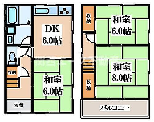 大阪府大東市深野5丁目 野崎駅 3DK 一戸建て 賃貸物件詳細