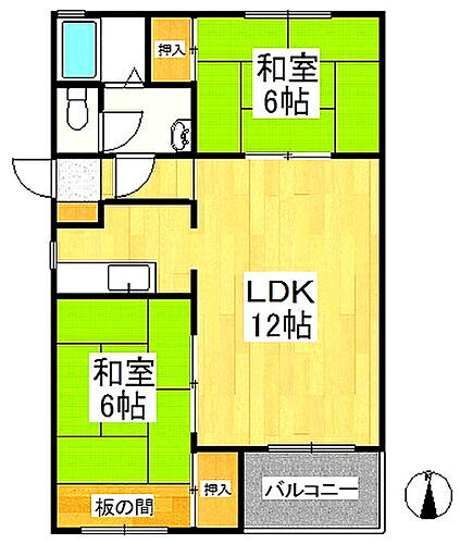 合川ビレッジ 2階 2LDK 賃貸物件詳細