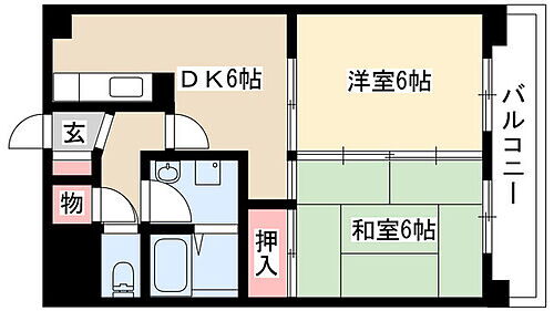 ハイツ山崎 2階 2DK 賃貸物件詳細