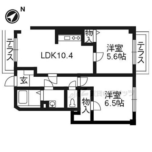 ラ・ヴェルテＫＵＮＩＭＩ 1階 2LDK 賃貸物件詳細