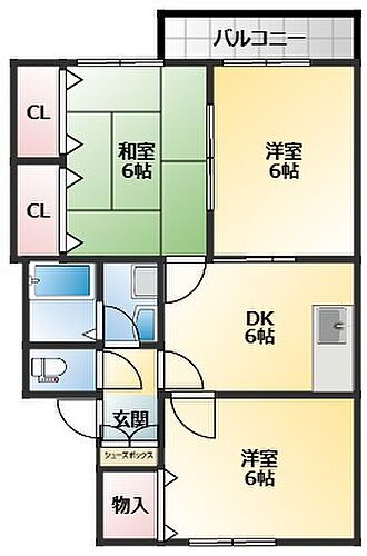 サニープレイス美原 2階 3DK 賃貸物件詳細