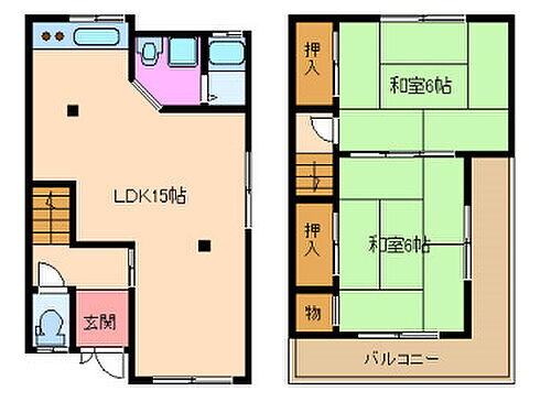 岡５丁目貸家 2LDK 賃貸物件詳細