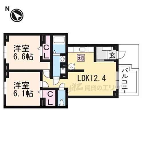 滋賀県近江八幡市十王町 篠原駅 2LDK アパート 賃貸物件詳細