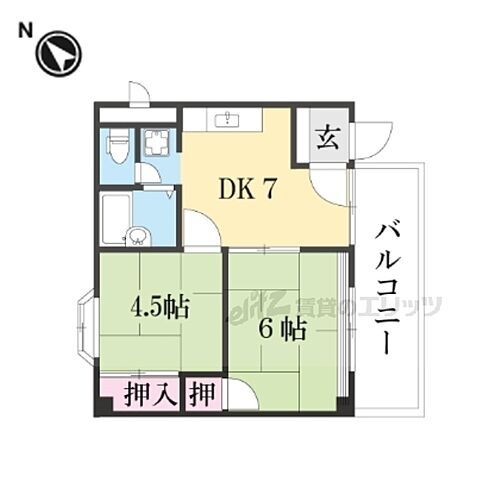 滋賀県甲賀市水口町虫生野中央 貴生川駅 2DK マンション 賃貸物件詳細