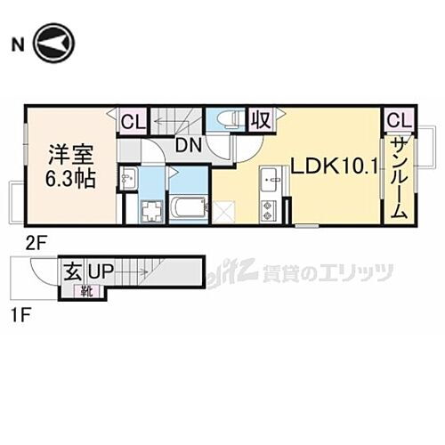 滋賀県長浜市八幡東町 長浜駅 1LDK アパート 賃貸物件詳細