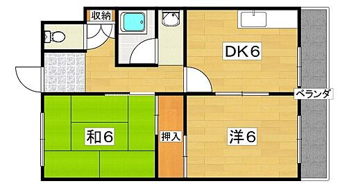 石津東マンション 2階 2DK 賃貸物件詳細