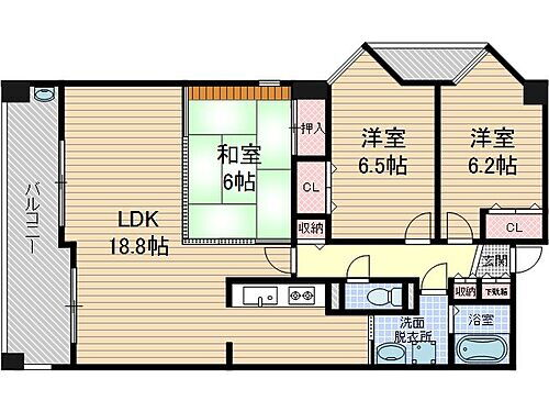アンソレイエ 5階 3LDK 賃貸物件詳細