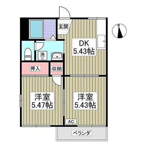 埼玉県熊谷市月見町1丁目131 石原駅 2DK アパート 賃貸物件詳細