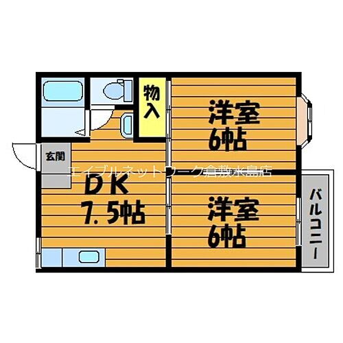 岡山県倉敷市亀島1丁目 常盤駅 2DK アパート 賃貸物件詳細