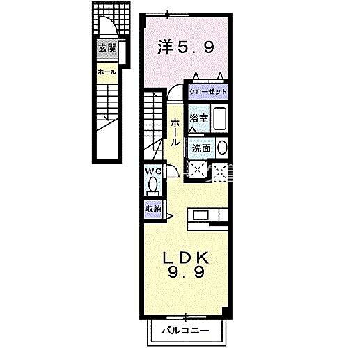 岡山県倉敷市北畝1丁目 栄駅 1LDK アパート 賃貸物件詳細